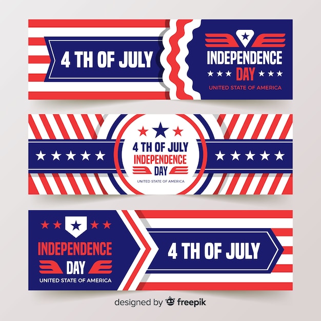 Fourth of july banners