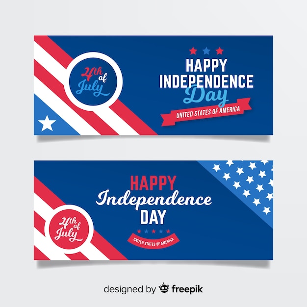 Fourth of july banners