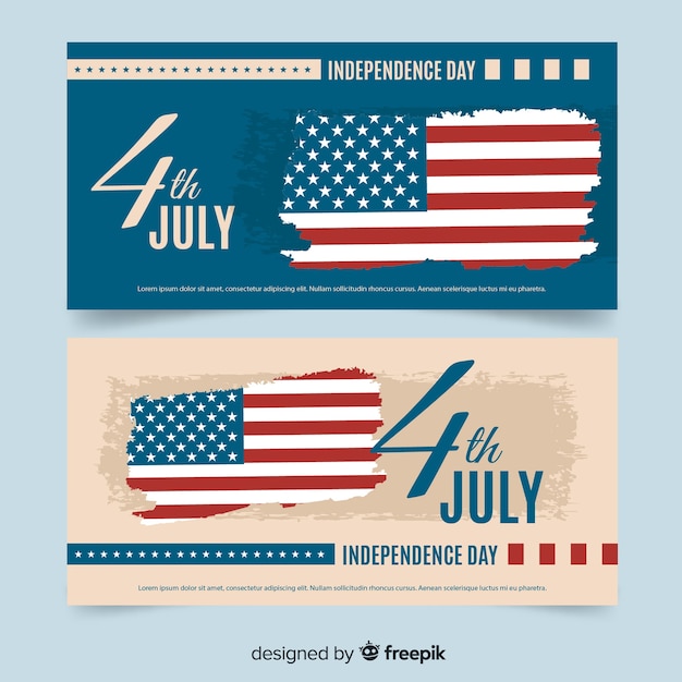 Free vector fourth of july banners