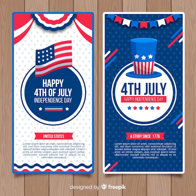 Fourth of july banners