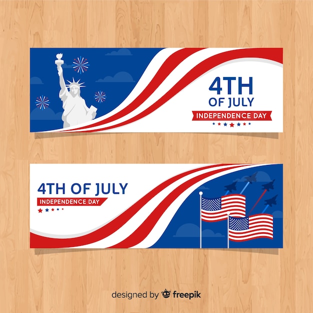 Fourth of july banners