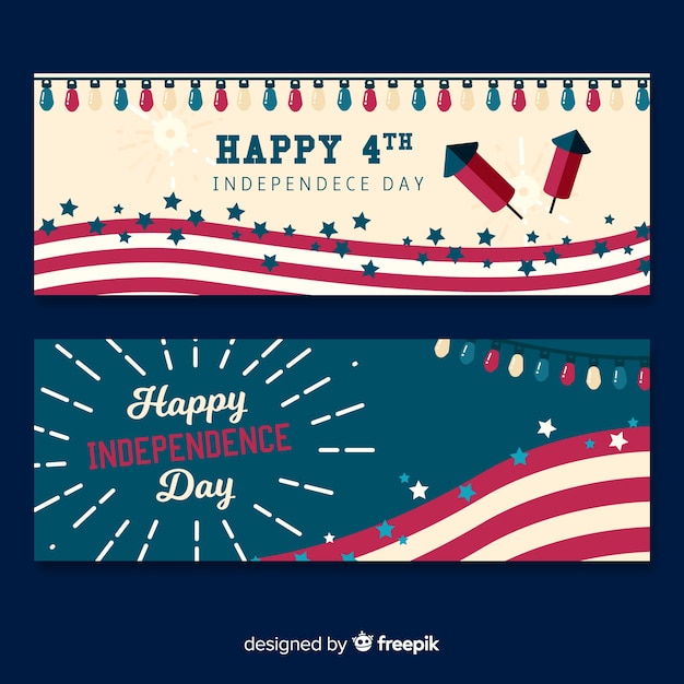 Free vector fourth of july banners