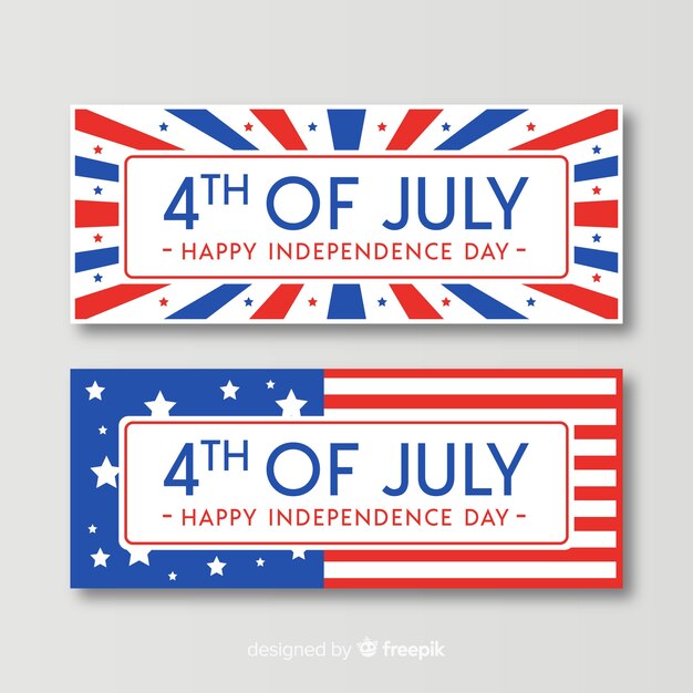 Fourth of july banners