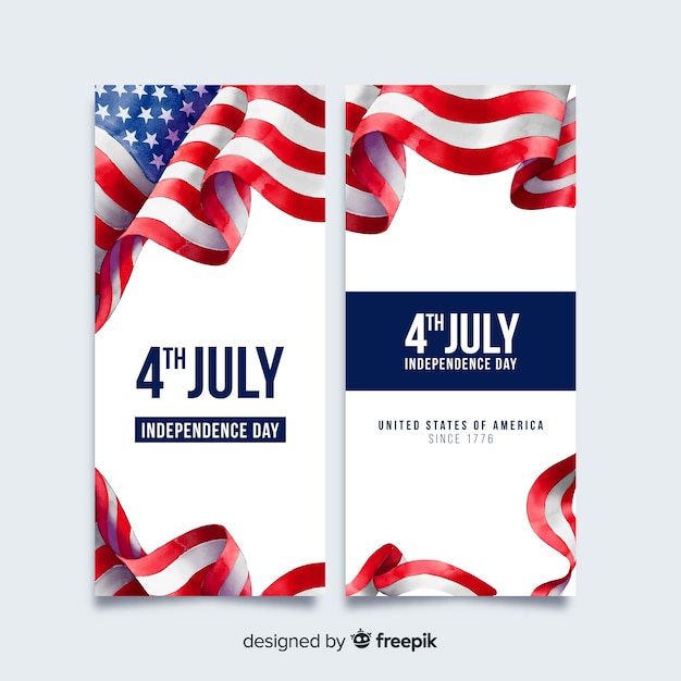 Free vector fourth of july banners