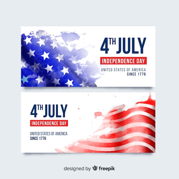 Fourth of july banners