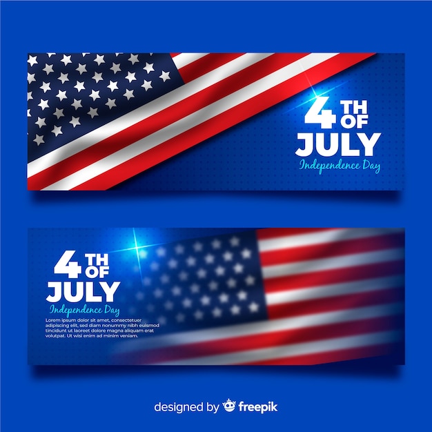 Fourth of july banners