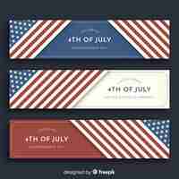 Free vector fourth of july banners