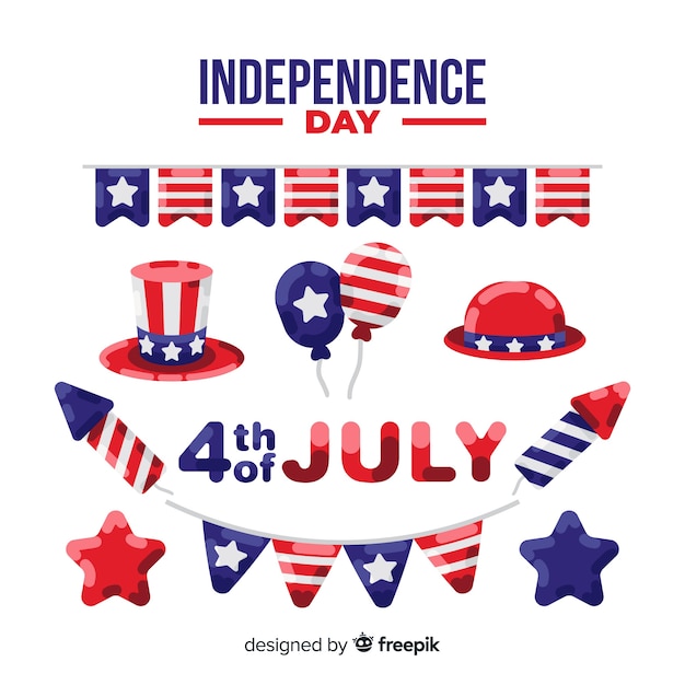 Free vector fourth of july element collection