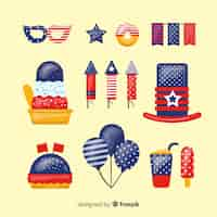 Free vector fourth of july element collection