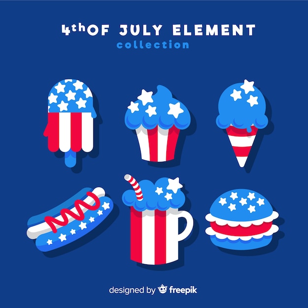 Free vector fourth of july element collection