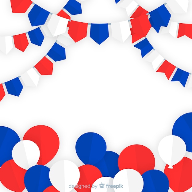 Free vector fourth of july festive background