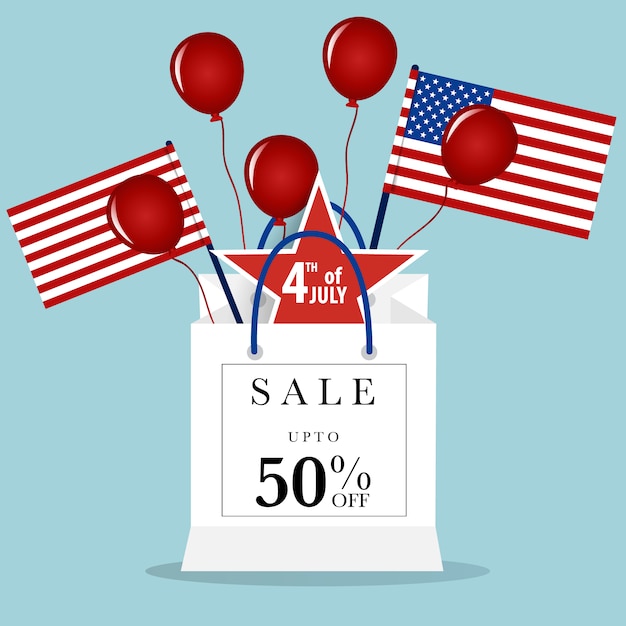 Free vector fourth of july sale background