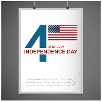 Fourth of july usa independence day greeting card