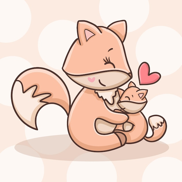 fox and baby
