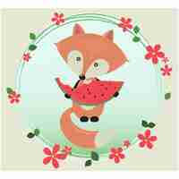 Vettore gratuito background design fox