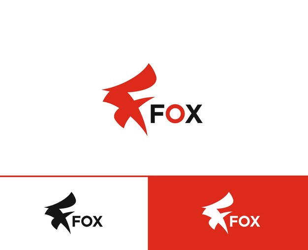 Fox Branding Identity Corporate vector logo F design