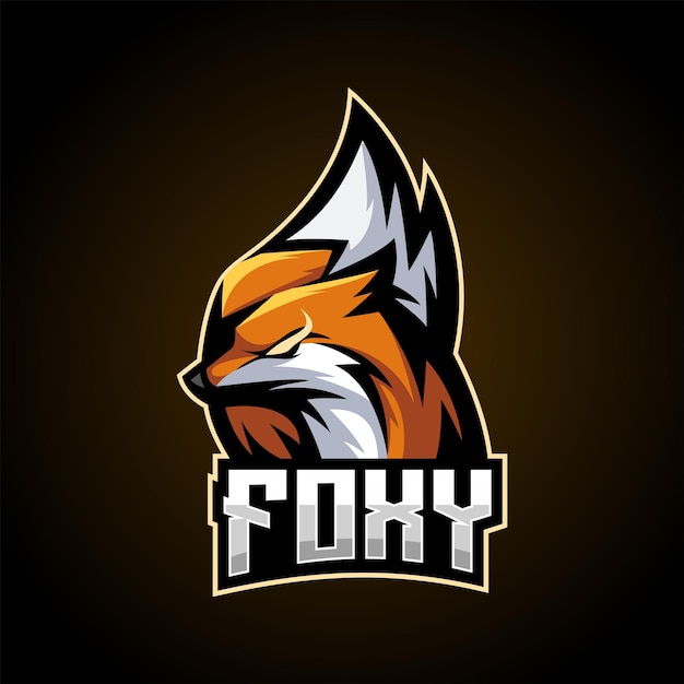 Fox esport mascot design illustration