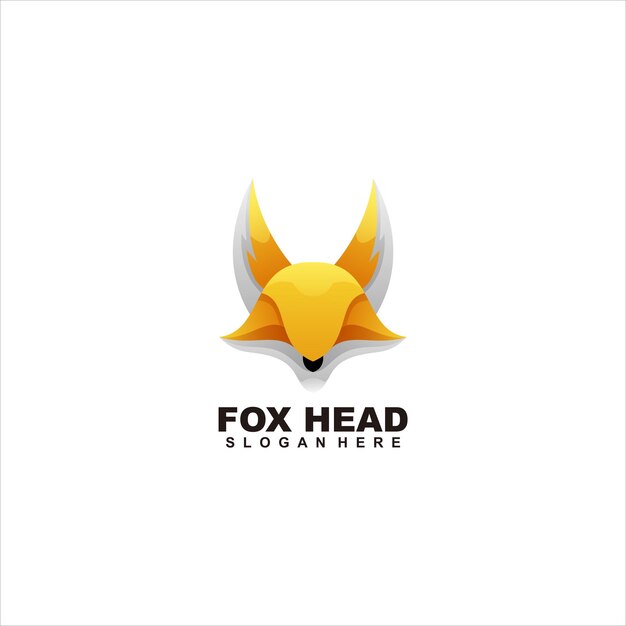 Free vector fox head logo gradient