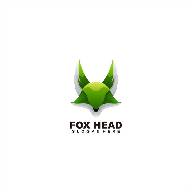 fox head logo gradient
