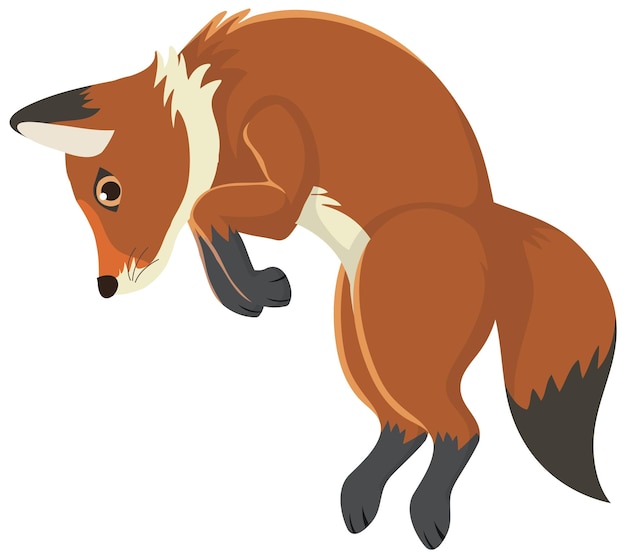 Free vector a fox jumping isolated