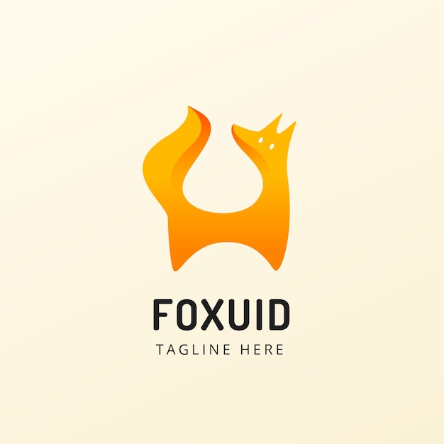 Fox logo design template