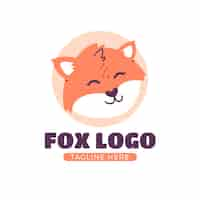 Free vector fox logo template design