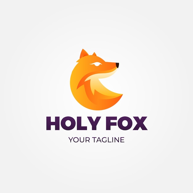 Free vector fox logo template design