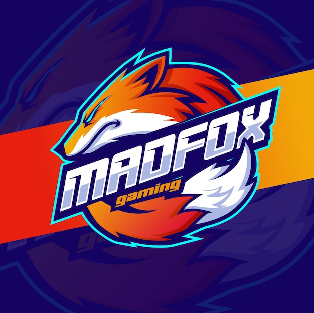 Fox mascot design character for gaming and sport logo