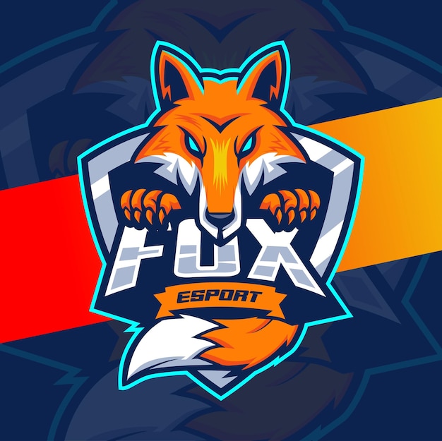 Fox mascot illustration character great designs for esport logo and sport