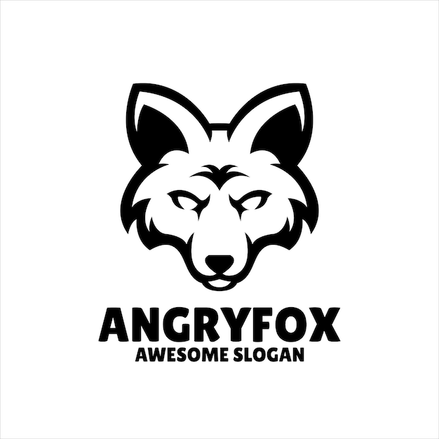 Free vector fox simple mascot logo design illustration