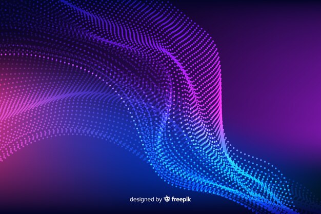 Fractal grid wave abstract background