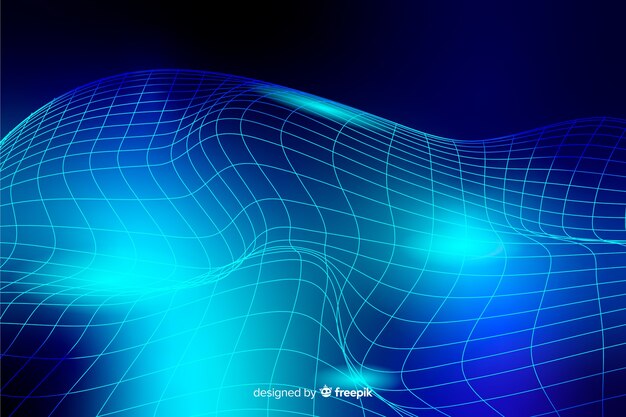 fractal grid wave abstract background