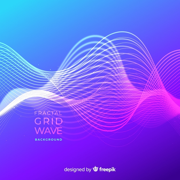 Free vector fractal wave background