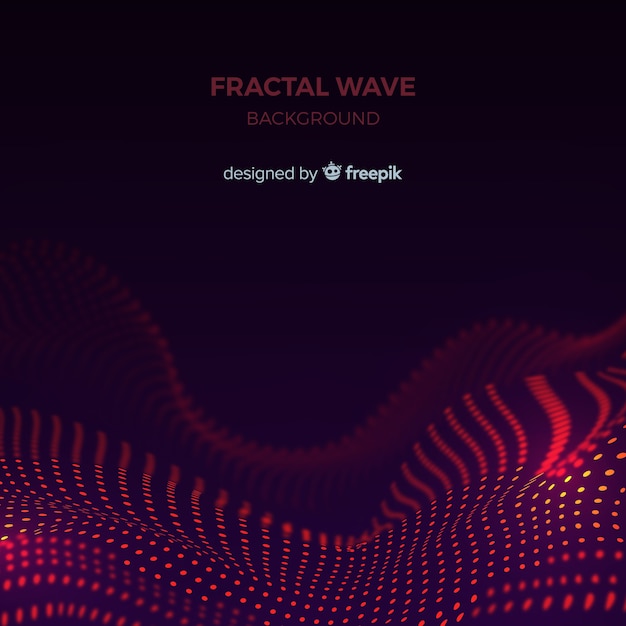 Free vector fractal wave background