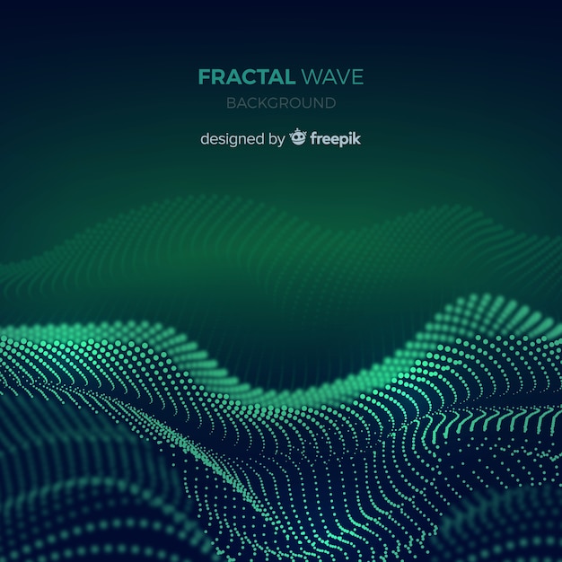 Free vector fractal wave background