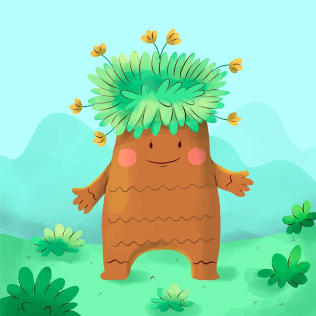 Frailejon character illustration