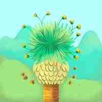 Free vector frailejon plant illustration