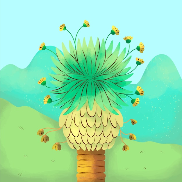 Frailejon plant illustration