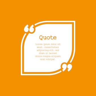 Рамка для цитат и текстов с оранжевым фоном