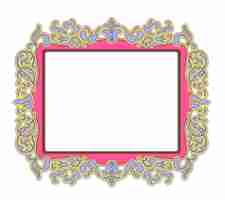 Free vector frame for painting or picture in delicate pink