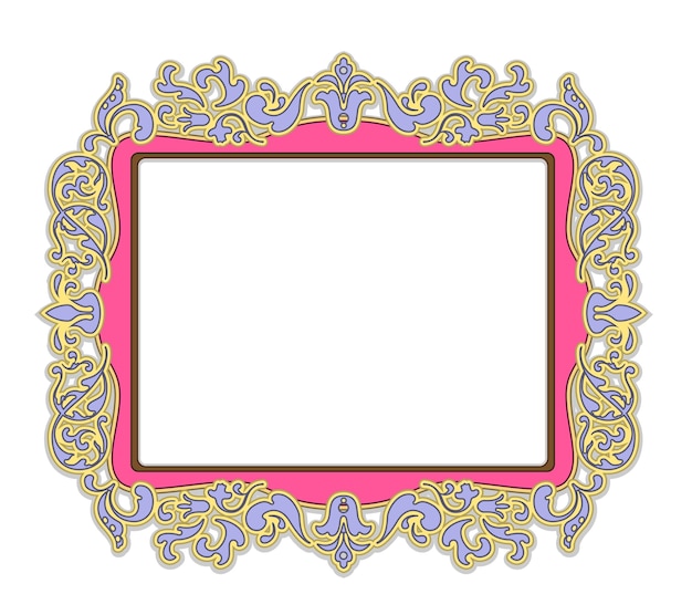 Frame for painting or picture in delicate pink