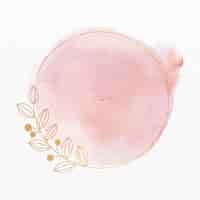 Free vector frame vector in pink botanical ornament watercolor style