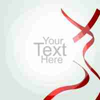 Free vector frame with abstract background and a red ribbon