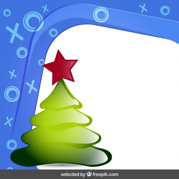 Frame with christmas tree