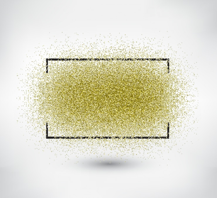 Free Vector frame with glitter background