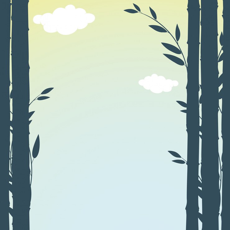 Free Vector frame with green bamboo