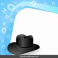 Free vector frame with hat