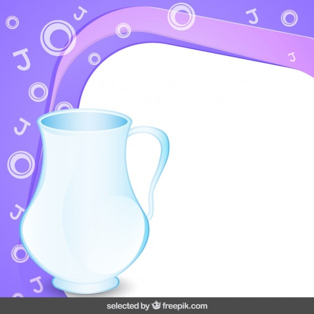 Free vector frame with jar