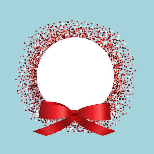 Free vector frame with a ribbon design