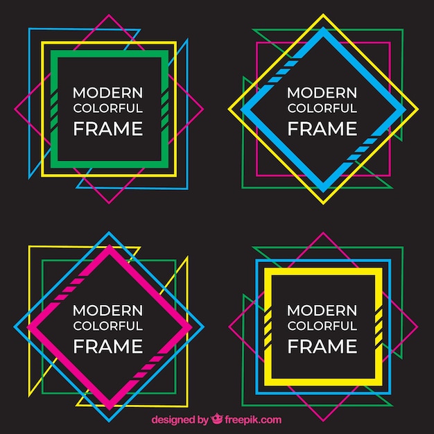 Frames collection in colorful style